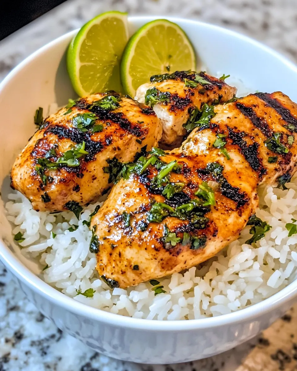 Easy Sweet Chili Lime Chicken with Cilantro Rice recipe photo