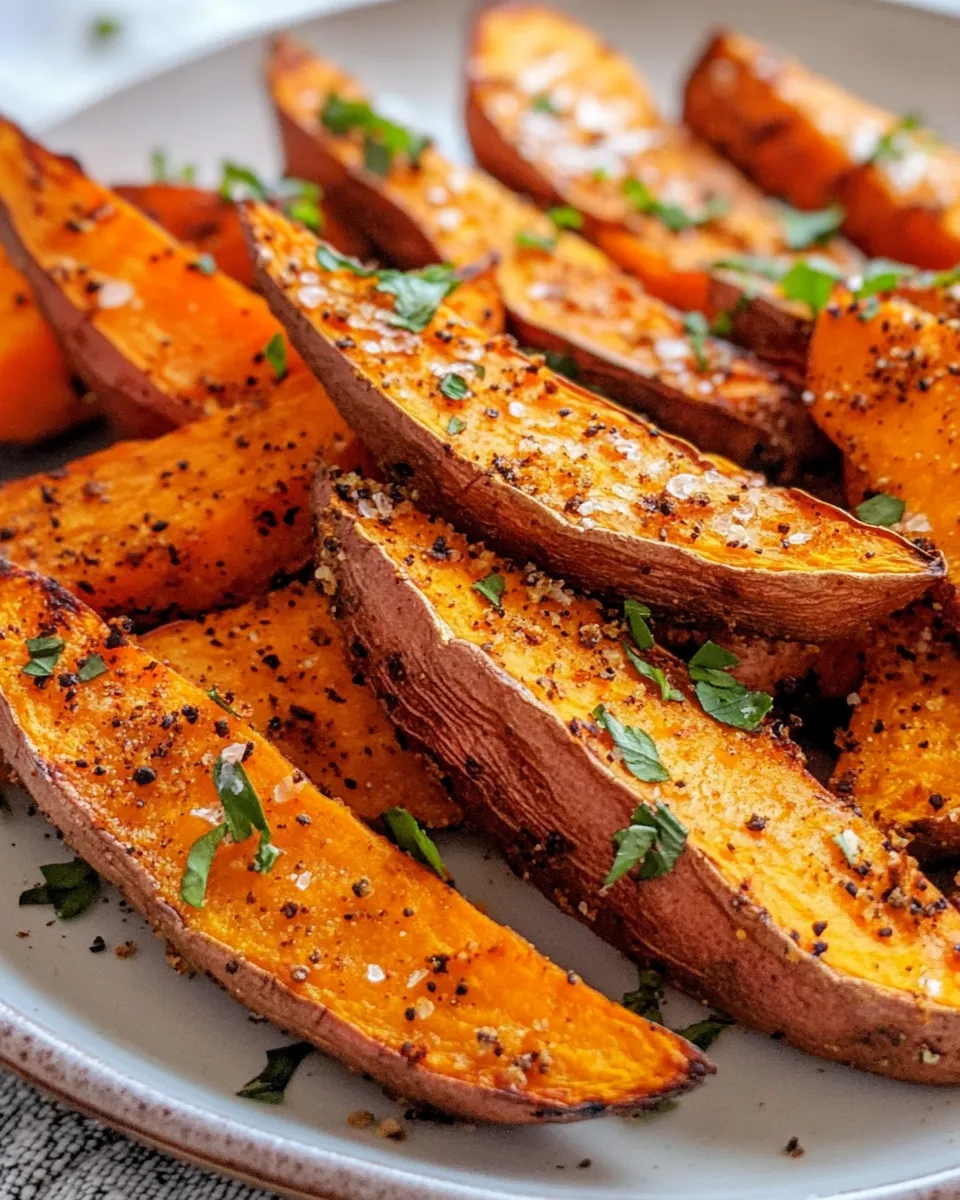 Homemade Sweet Potato Wedges with Hot Honey Yogurt recipe photo