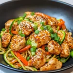 Homemade Teriyaki Chicken Stir-Fry with Veggie Noodles recipe photo