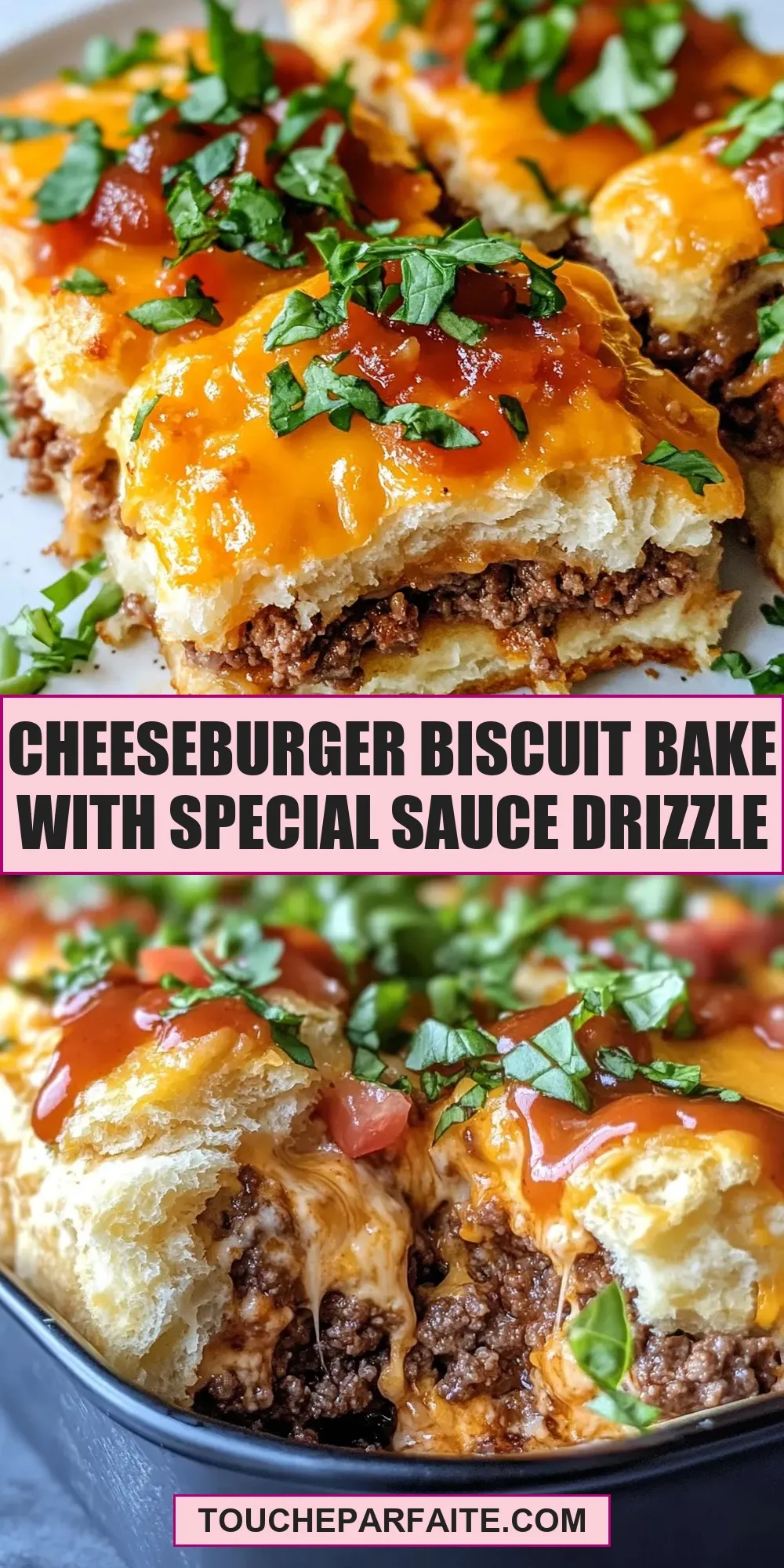 Cheeseburger Biscuit Bake With Special Sauce Drizzle Recipe