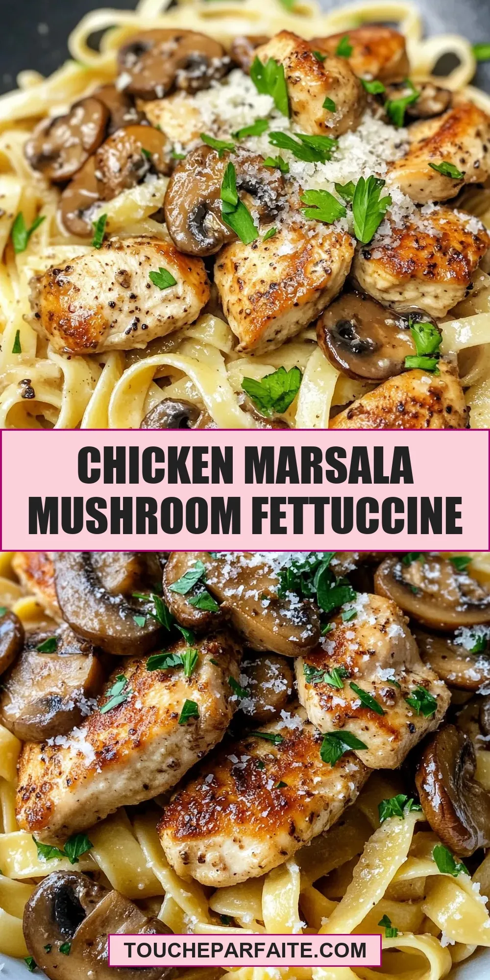 Flavorful Chicken Marsala Mushroom Fettuccine