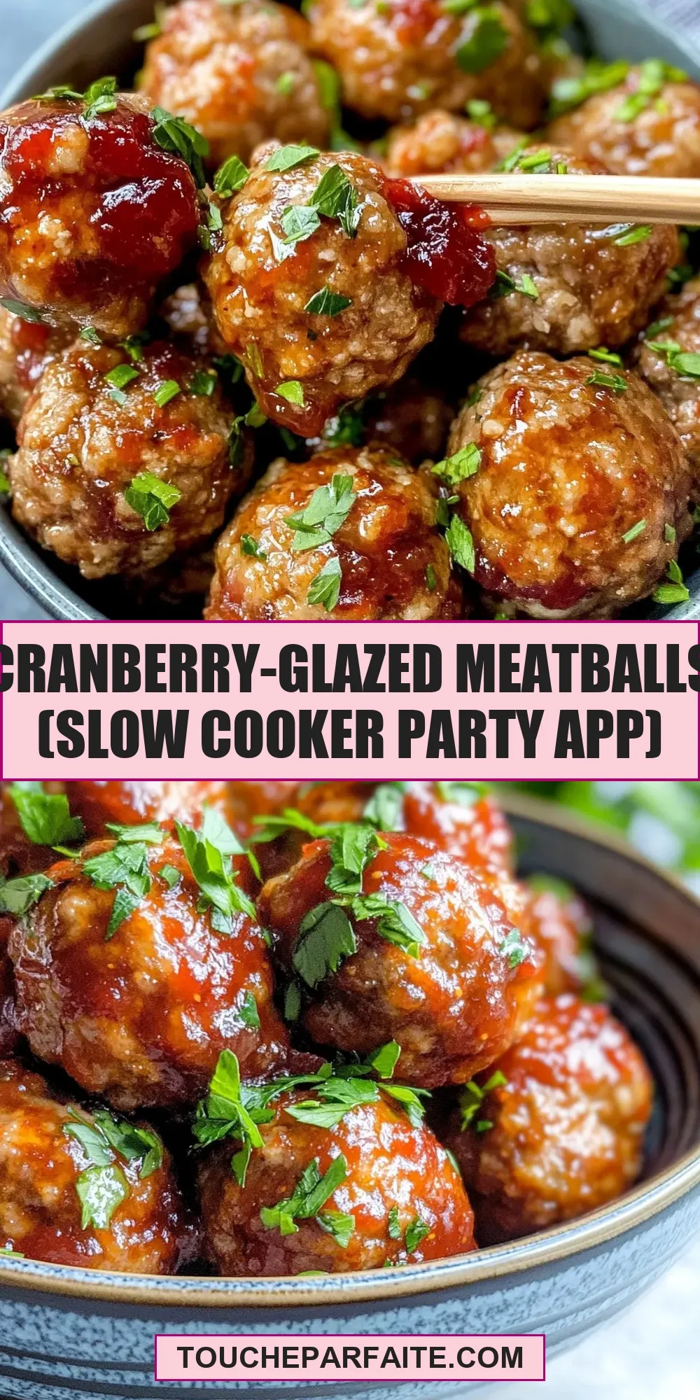 Cranberry-Glazed Meatballs (Slow Cooker Party App) (Homemade & Delicious)
