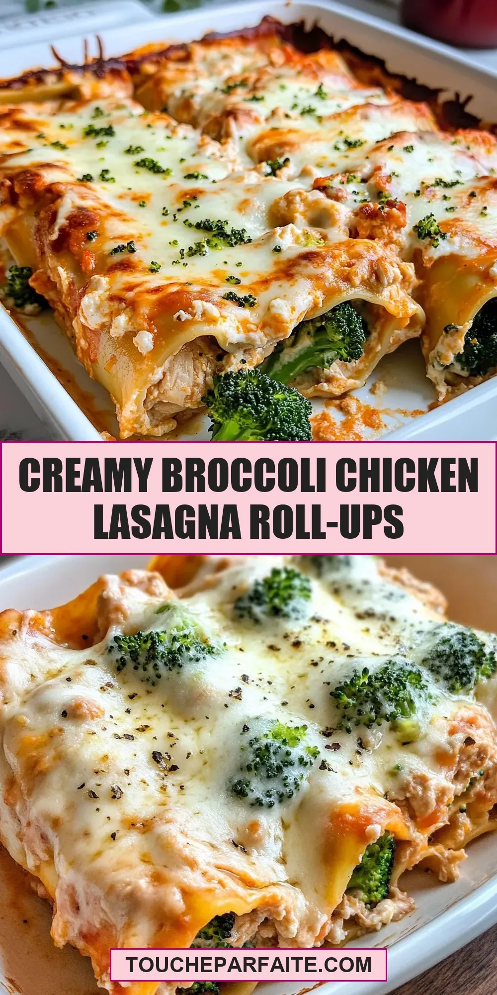 Easy Creamy Broccoli Chicken Lasagna Roll-Ups Recipe