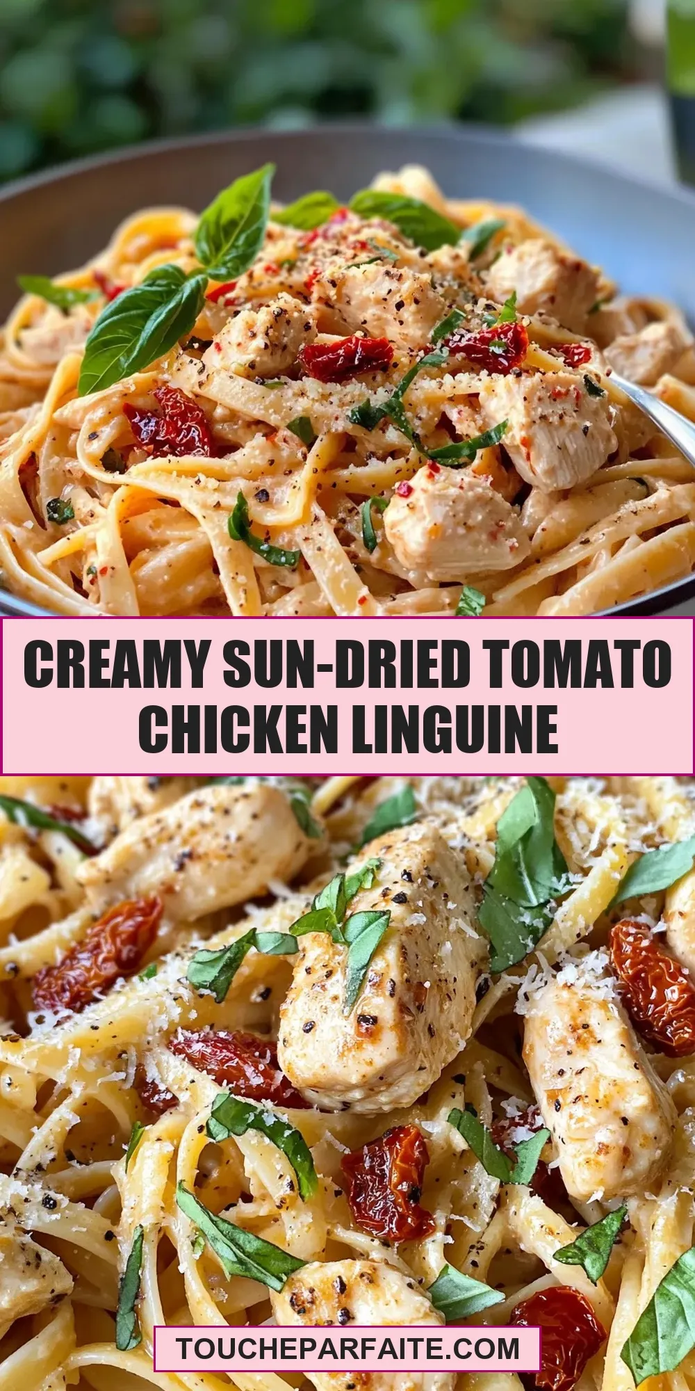 Easy Creamy Sun-Dried Tomato Chicken Linguine Recipe