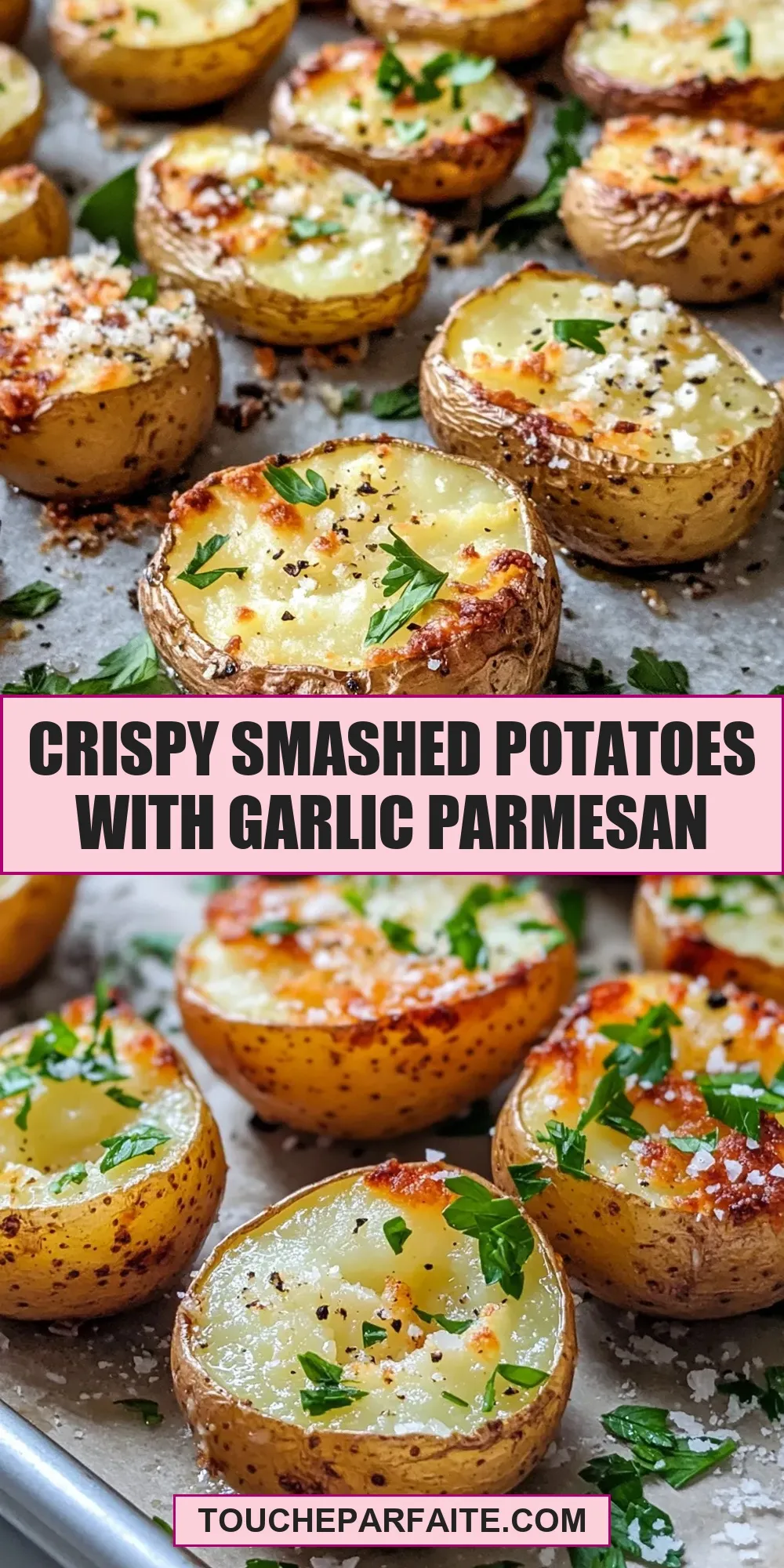 Crispy Smashed Potatoes With Garlic Parmesan Recipe