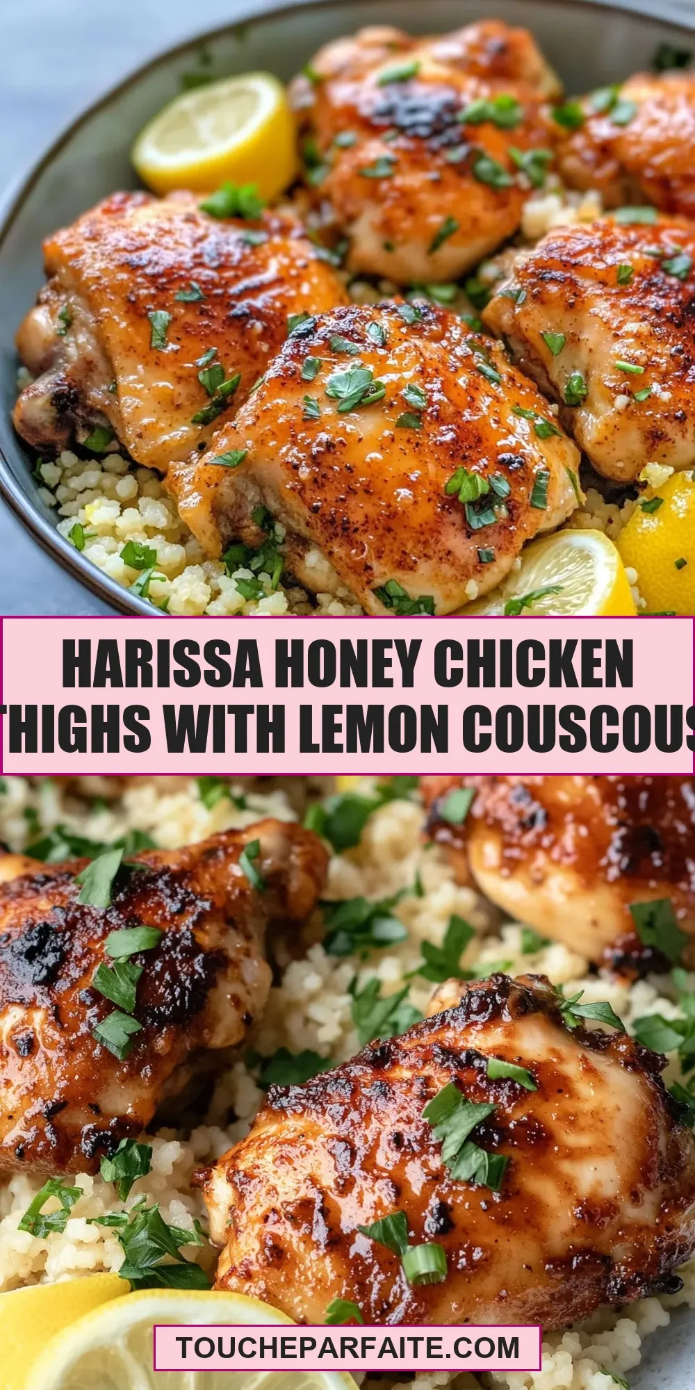 Harissa Honey Chicken Thighs With Lemon Couscous (Ultimate & Delicious)