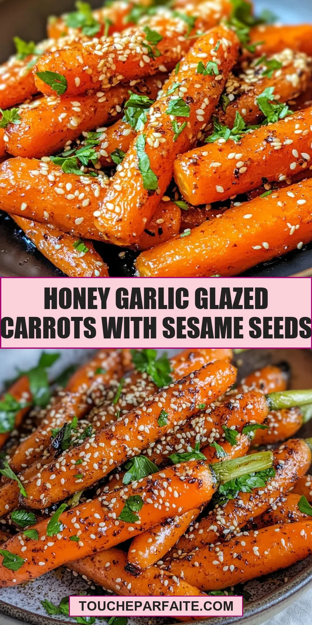 Honey Garlic Glazed Carrots With Sesame Seeds Recipe