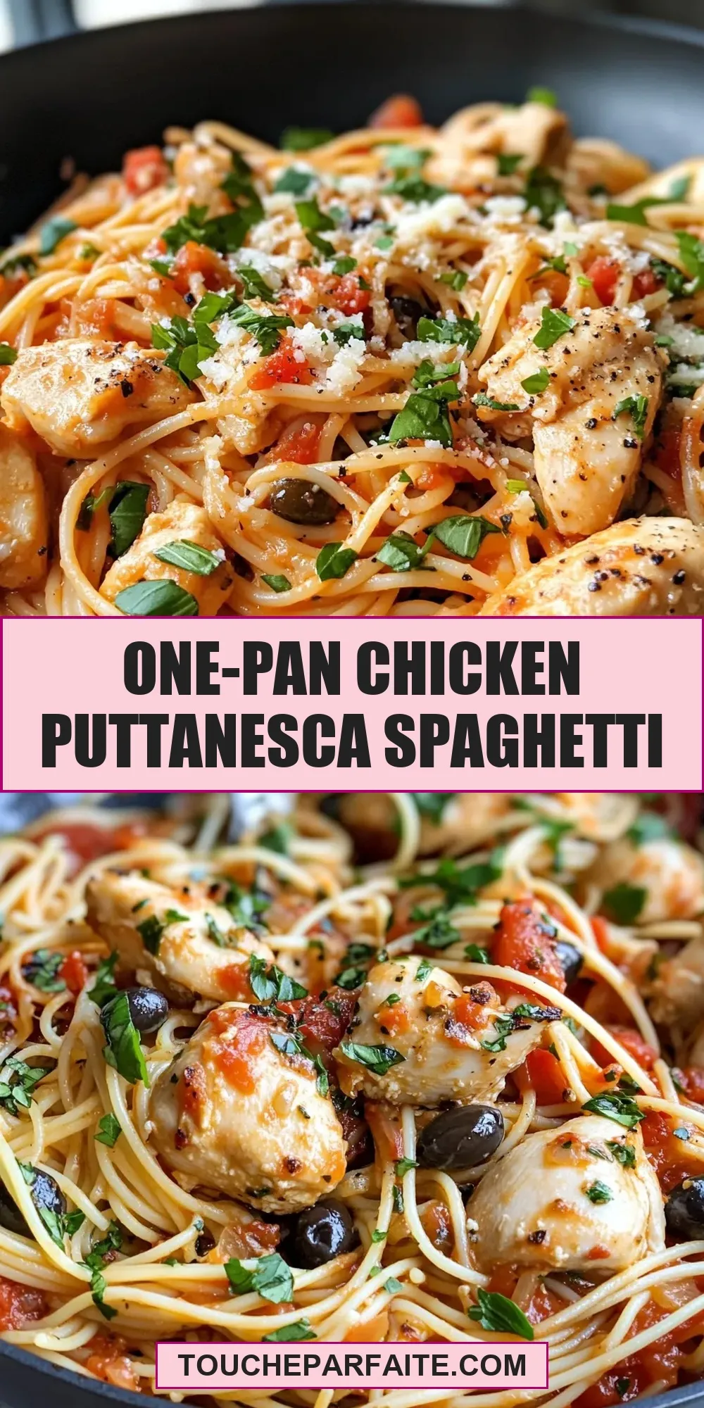 One-Pan Chicken Puttanesca Spaghetti Recipe