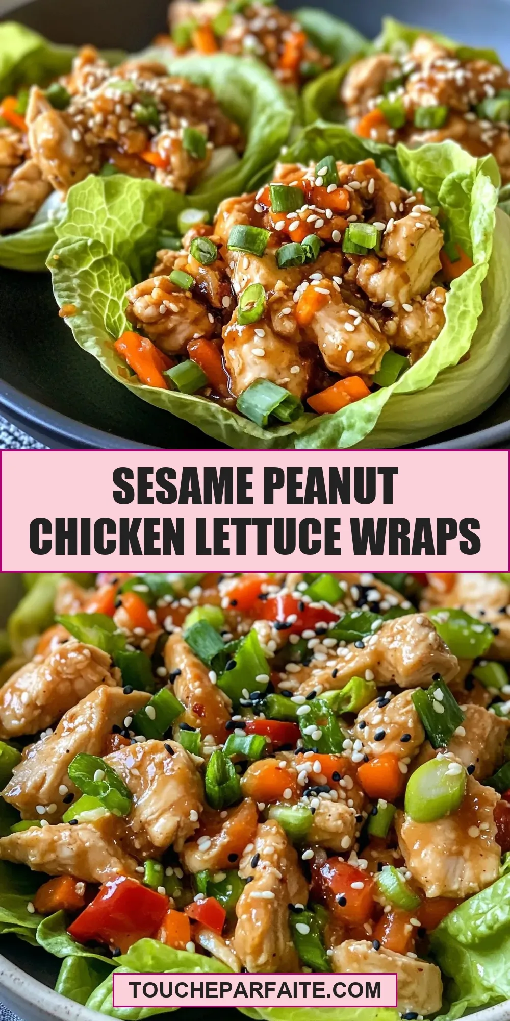 Easy Sesame Peanut Chicken Lettuce Wraps Recipe