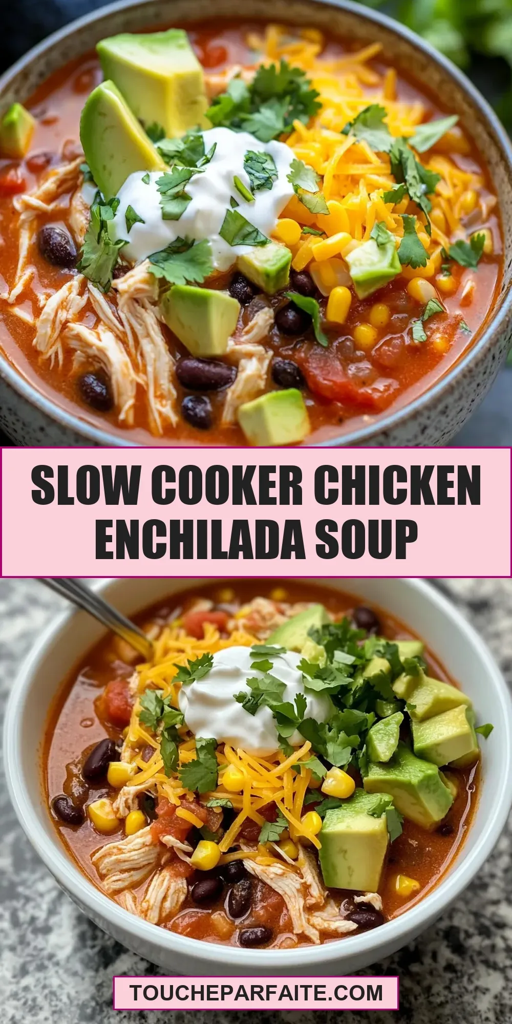 Easy Slow Cooker Chicken Enchilada Soup Recipe