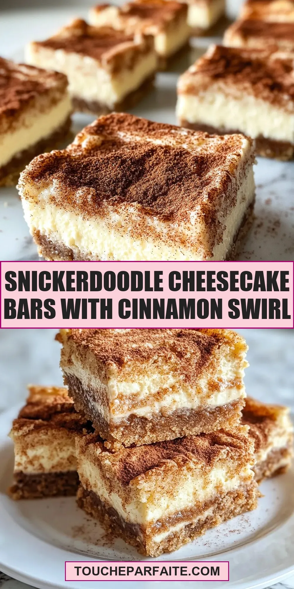 Easy Snickerdoodle Cheesecake Bars With Cinnamon Swirl Recipe