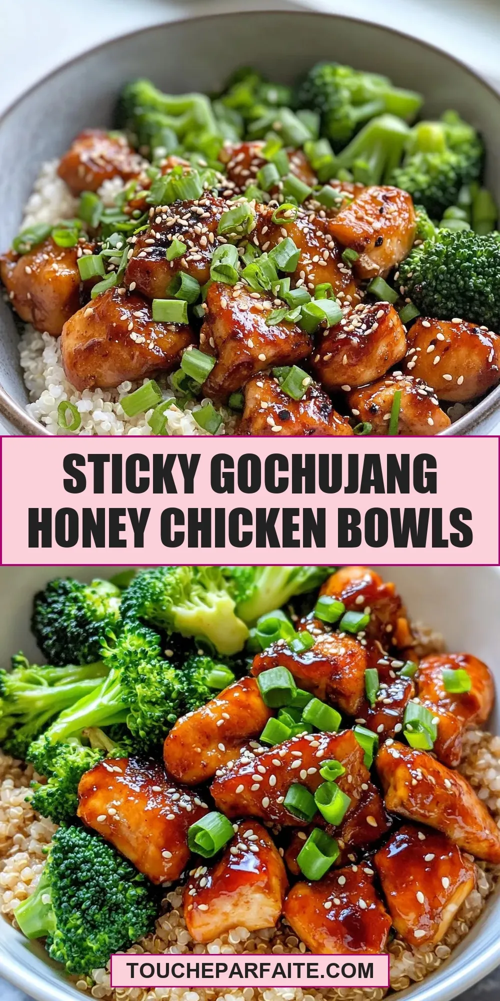 Easy Sticky Gochujang Honey Chicken Bowls Recipe