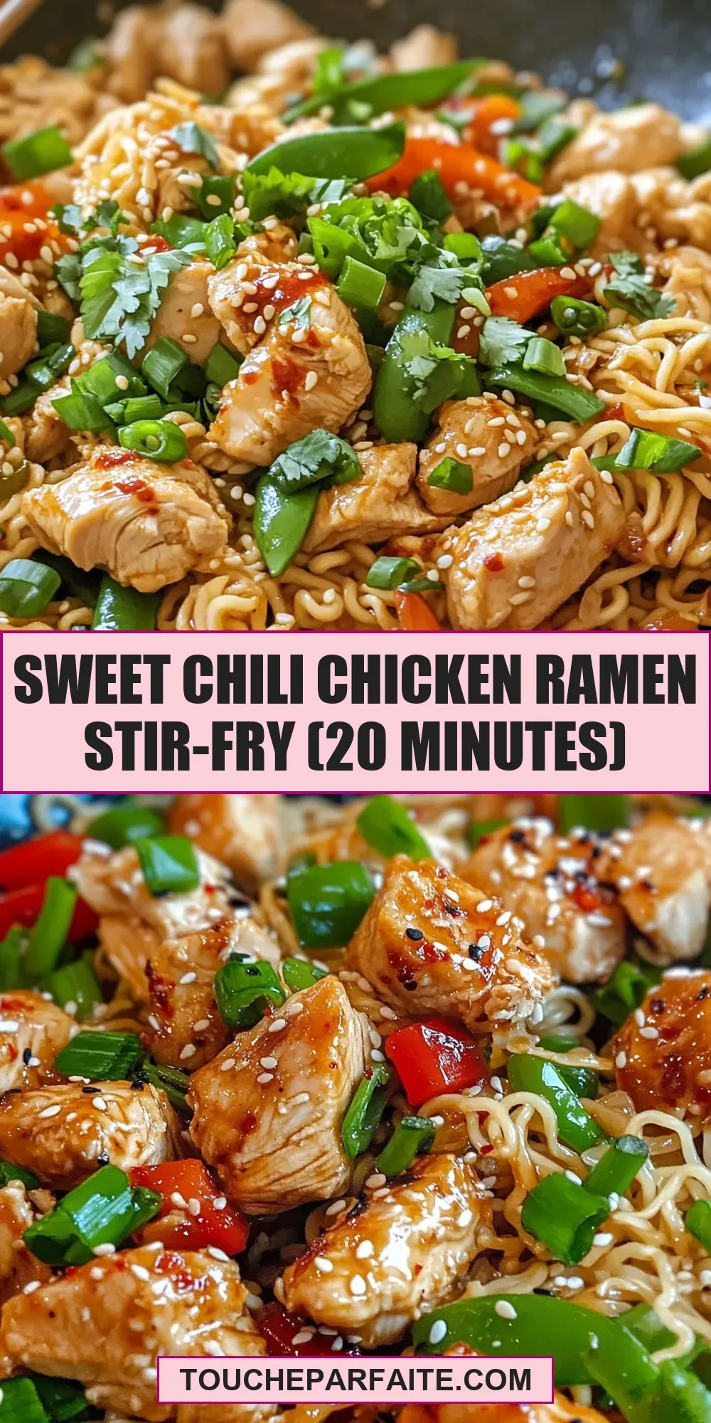 How To Make Flavorful Sweet Chili Chicken Ramen Stir-Fry (20 Minutes)
