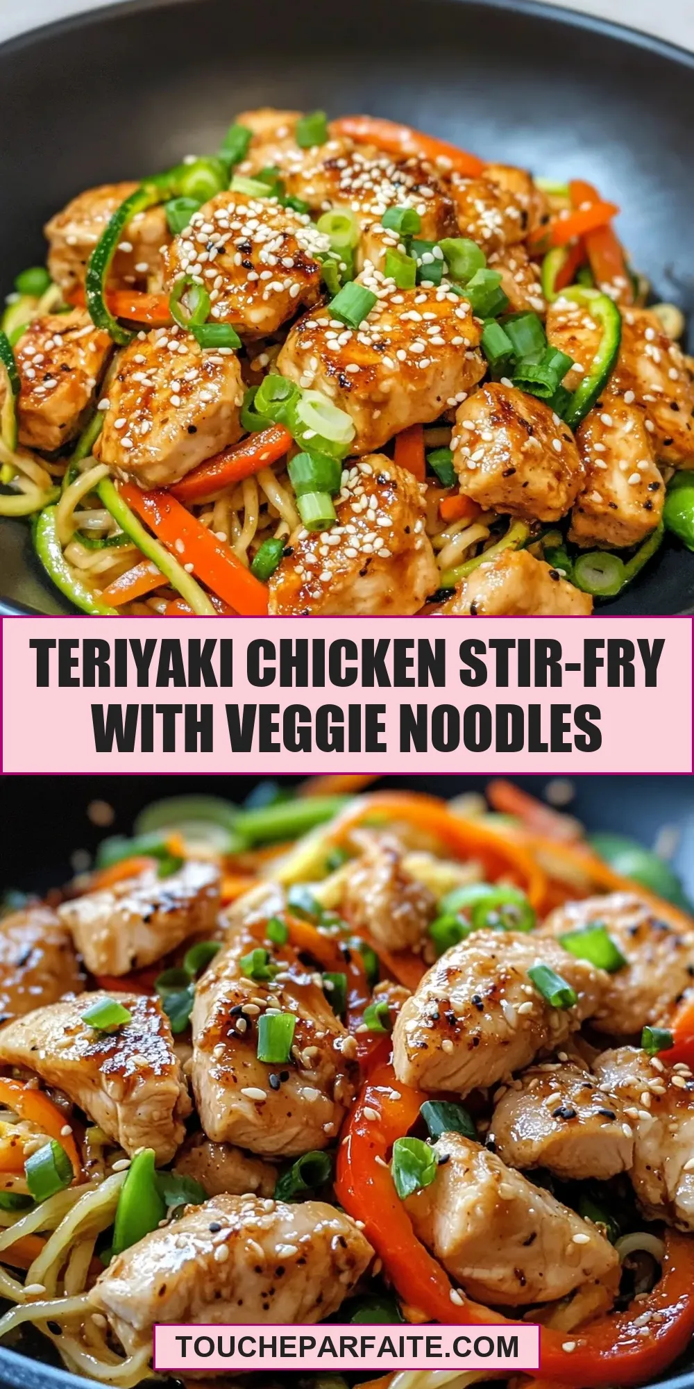 Easy Teriyaki Chicken Stir-Fry With Veggie Noodles Recipe