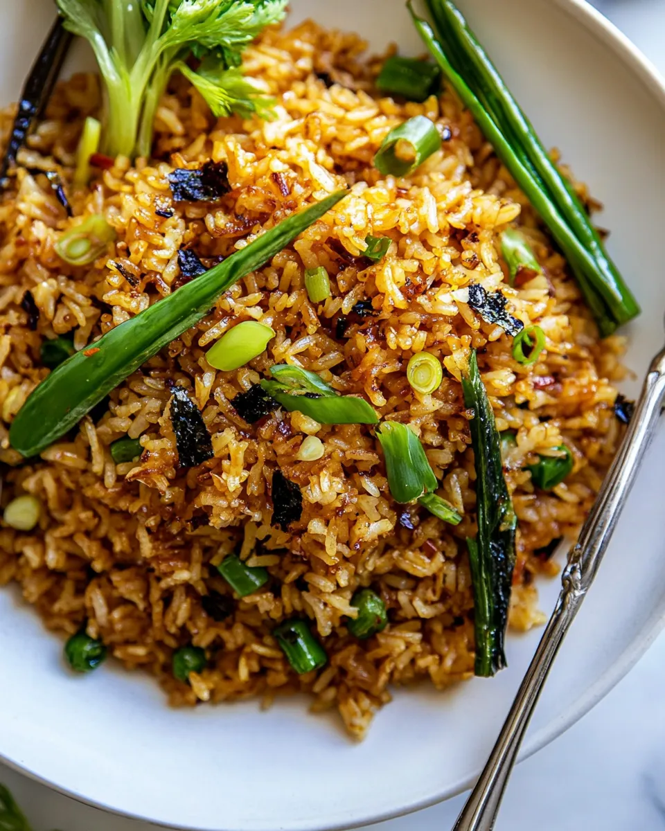 Homemade 15 Minute Soy Sauce Butter Fried Rice. recipe photo