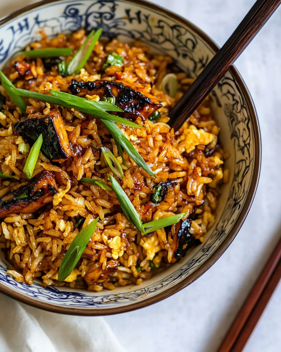 Delicious 15 Minute Soy Sauce Butter Fried Rice. plate image