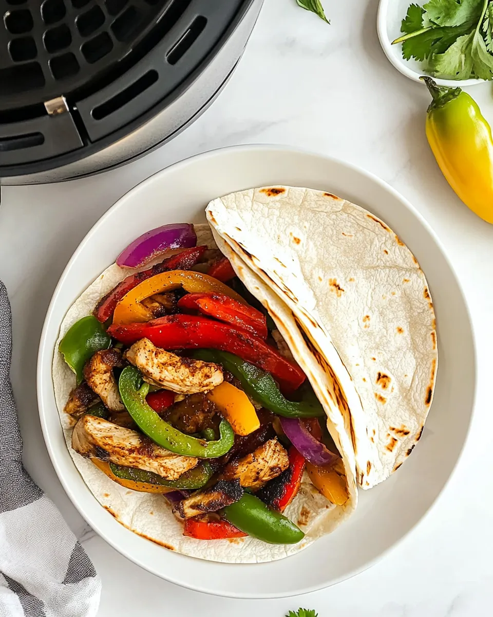 Easy Air Fryer Chicken Fajitas recipe photo
