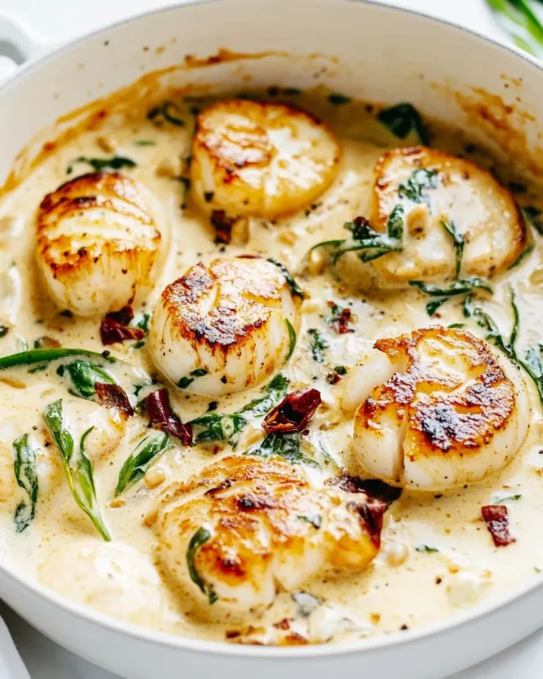 Homemade Amazing Creamy Tuscan Garlic Scallops photo