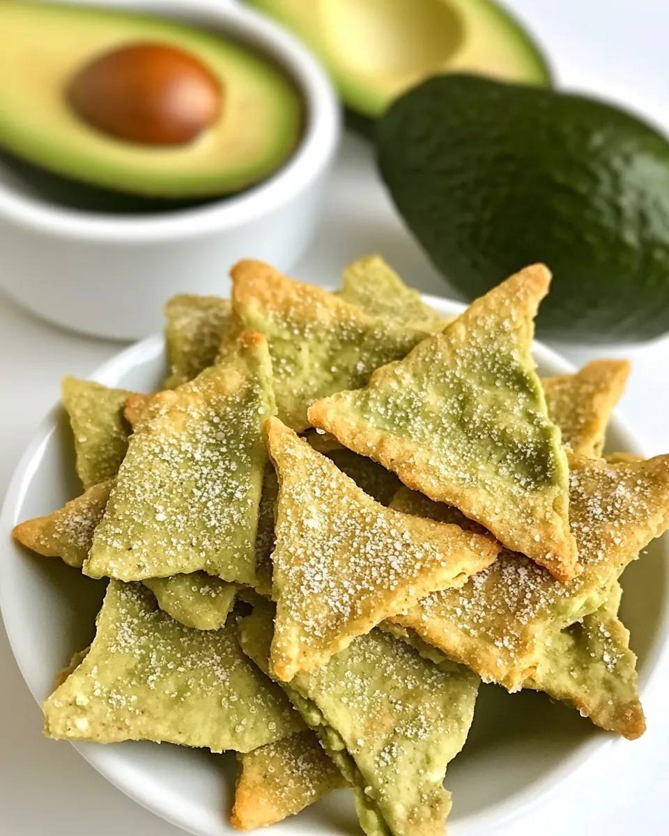 Easy Baked Avocado Chips food shot