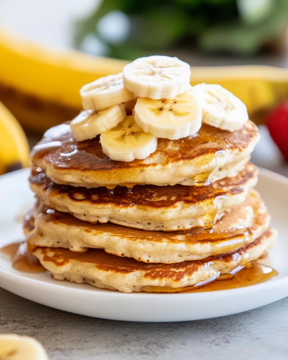 Easy Banana Cottage Cheese Pancakes food shot