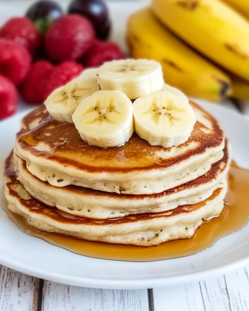 Delicious Banana Cottage Cheese Pancakes plate image