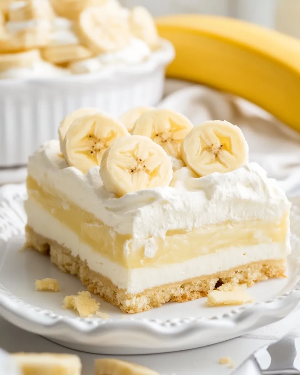 Homemade Banana Cream Bars recipe photo