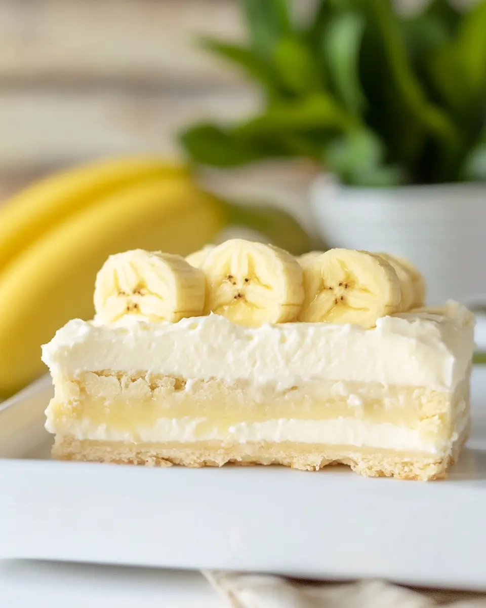 Delicious Banana Cream Bars plate image