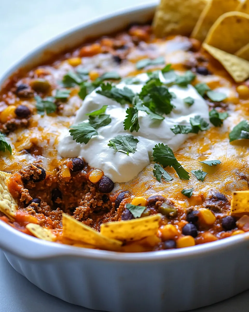 Homemade Beef Enchilada Dip photo