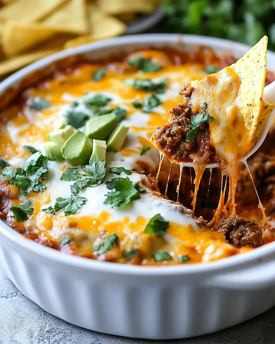 Delicious Beef Enchilada Dip dish photo