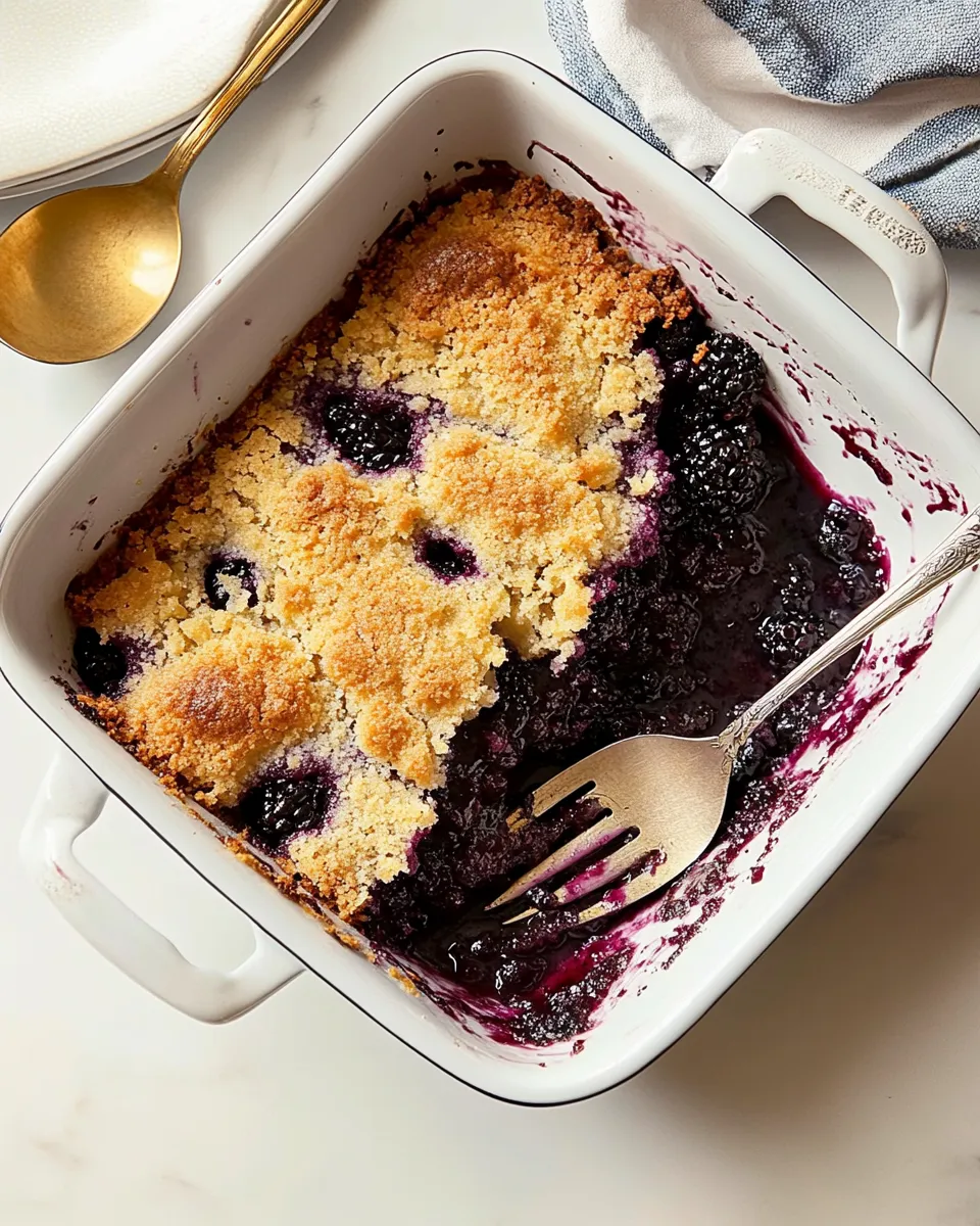 Easy Blackberry Cobbler food shot