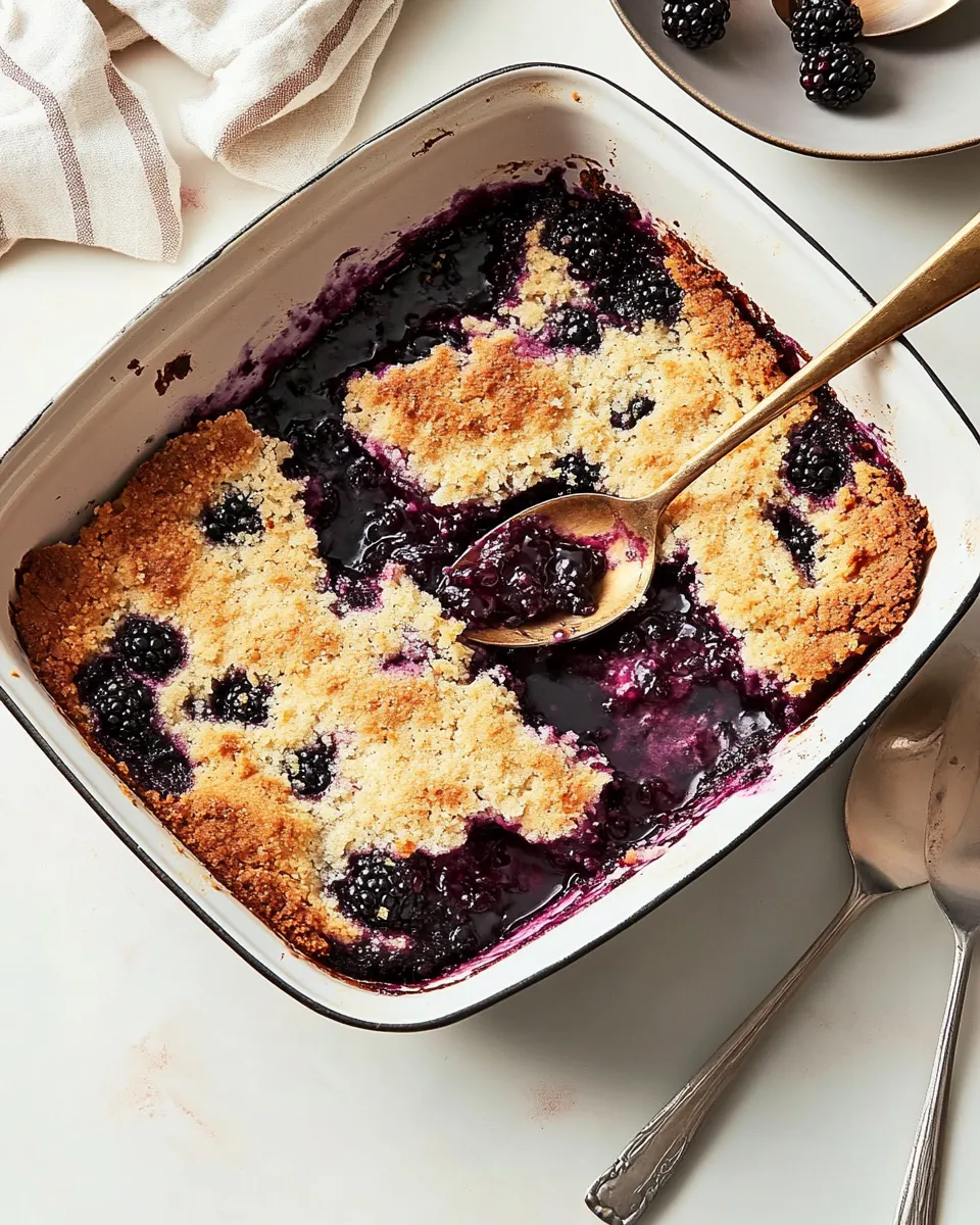Delicious Blackberry Cobbler plate image