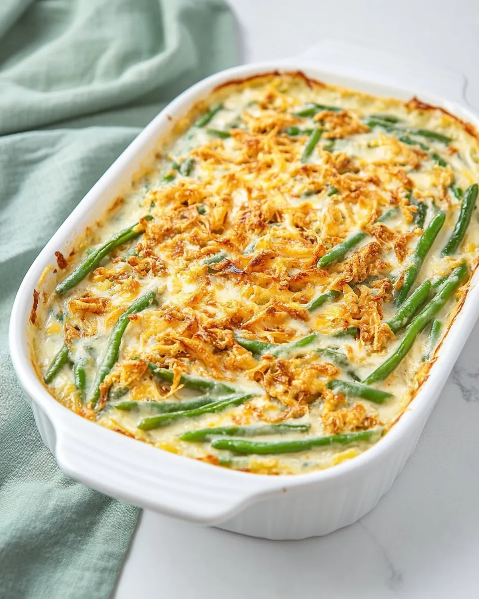 Easy Cheesy Loaded Green Bean Casserole recipe photo