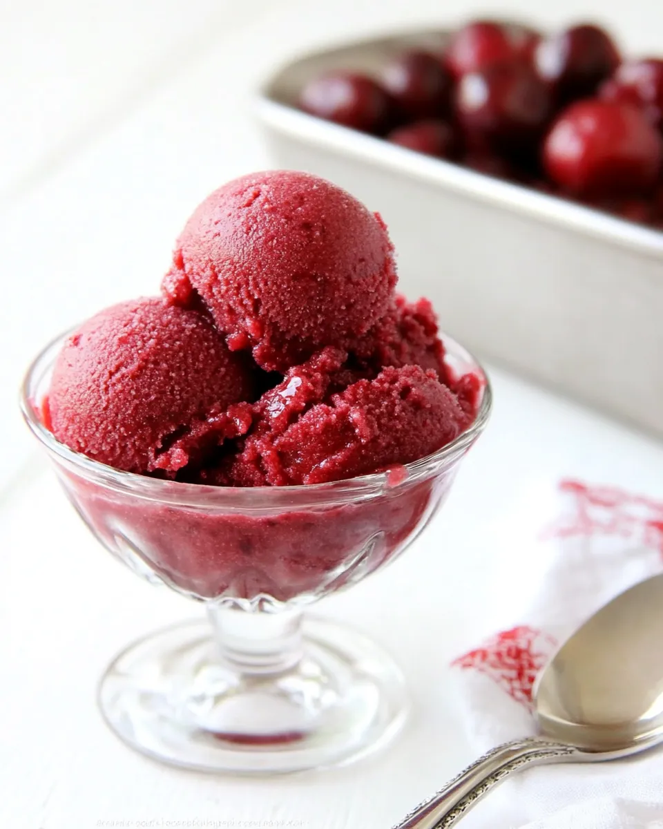 Easy Cherry Sorbet recipe photo