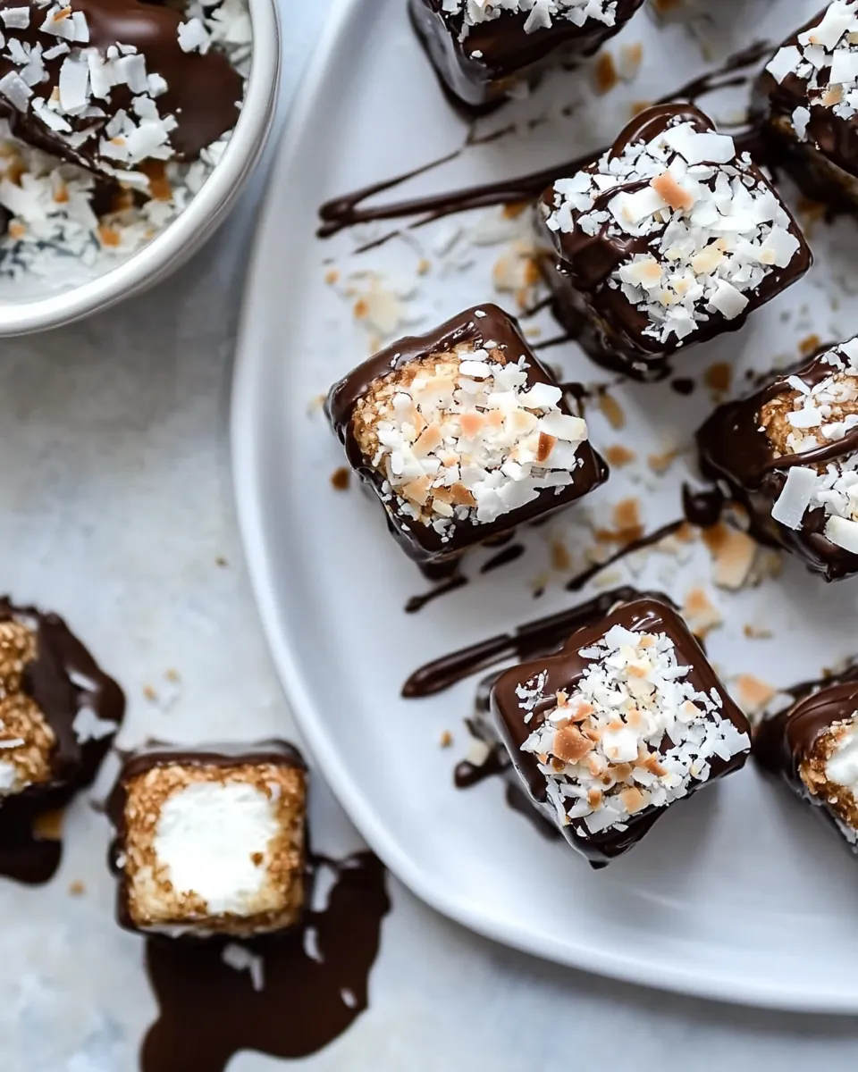 Easy Chocolate Covered Coconut Marshmallows. dish photo