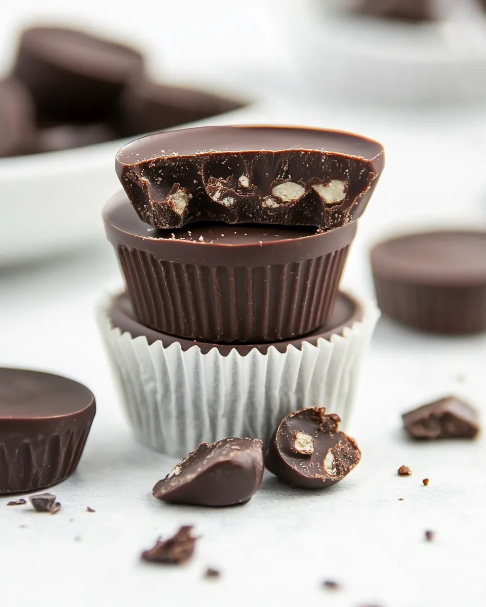 Homemade Chocolate Crunch Bar Cups dish photo
