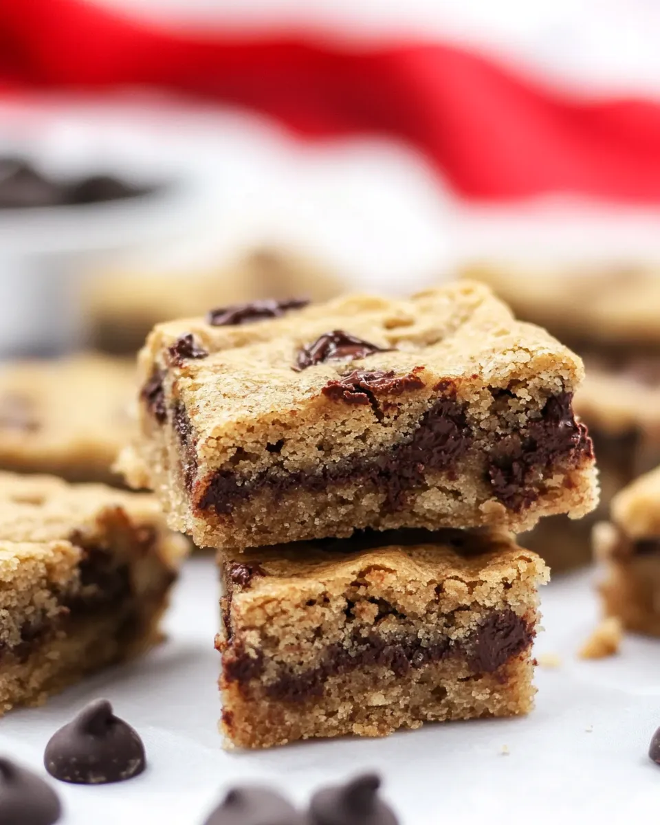 Homemade Churro Chocolate Chunk Blondies recipe photo