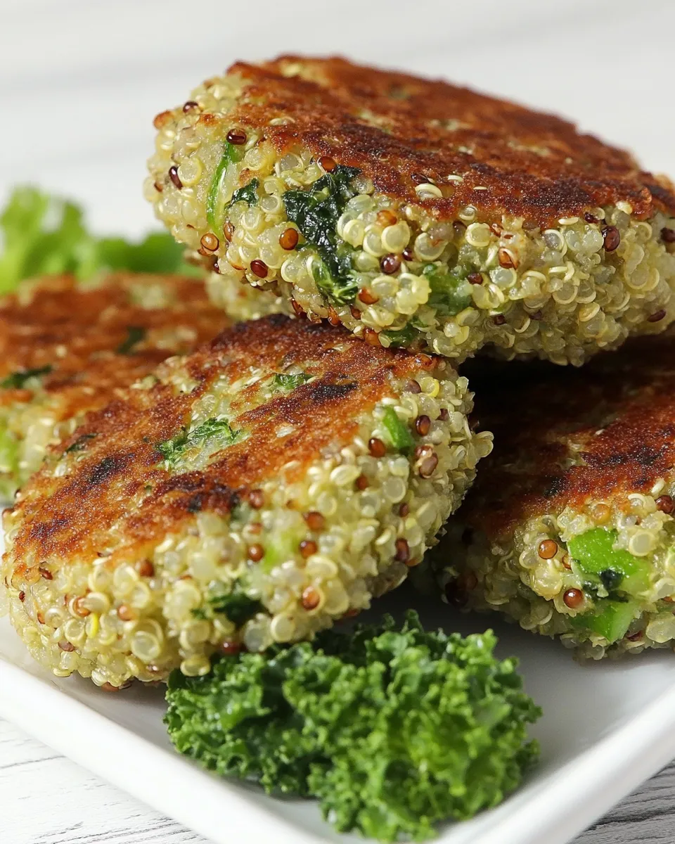 Easy Crispy Quinoa & Kale Fritters food shot