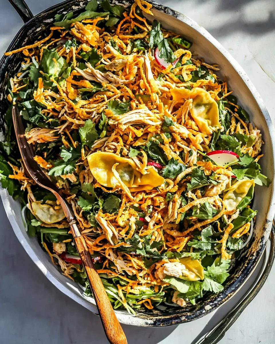 Classic Crispy Wonton Rotisserie Chicken Salad. dish photo