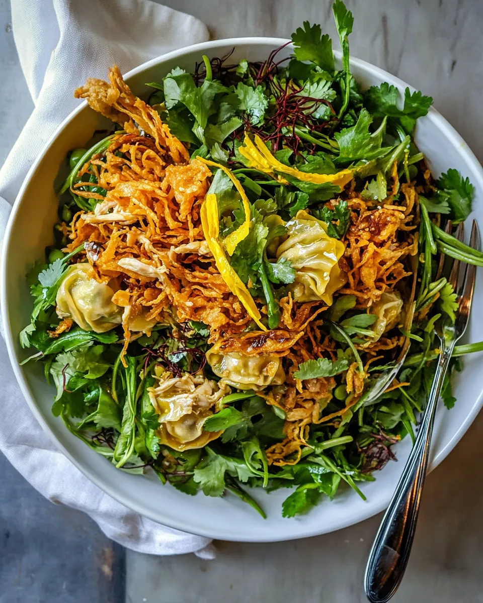 Delicious Crispy Wonton Rotisserie Chicken Salad. image