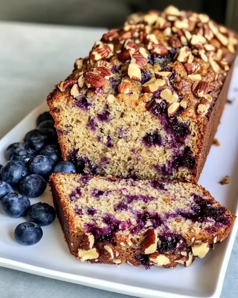 Homemade Easy Blueberry Banana Bread With Toasted Nuts recipe photo