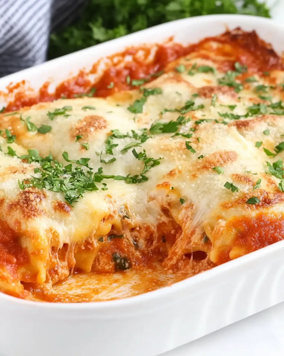 Homemade Easy Cheesy Baked Ravioli (Four Ingredients!) dish photo