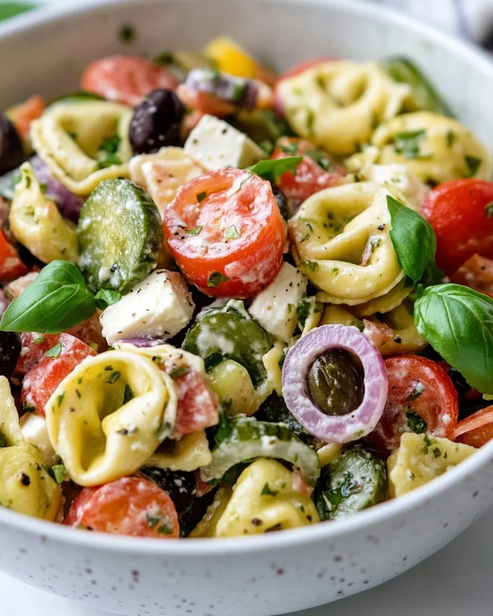 Homemade Easy Italian Tortellini Pasta Salad photo