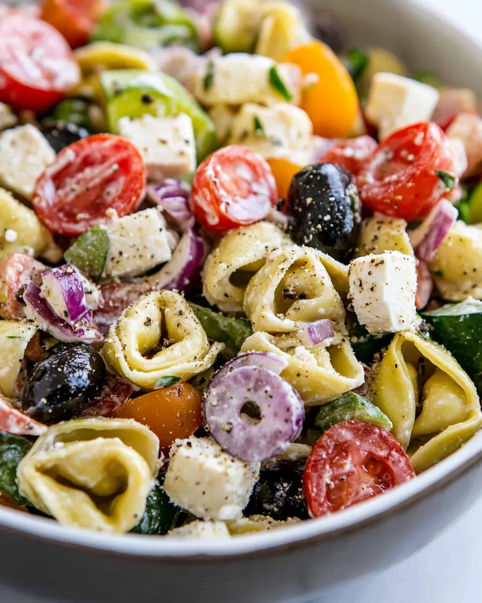 Classic Easy Italian Tortellini Pasta Salad image