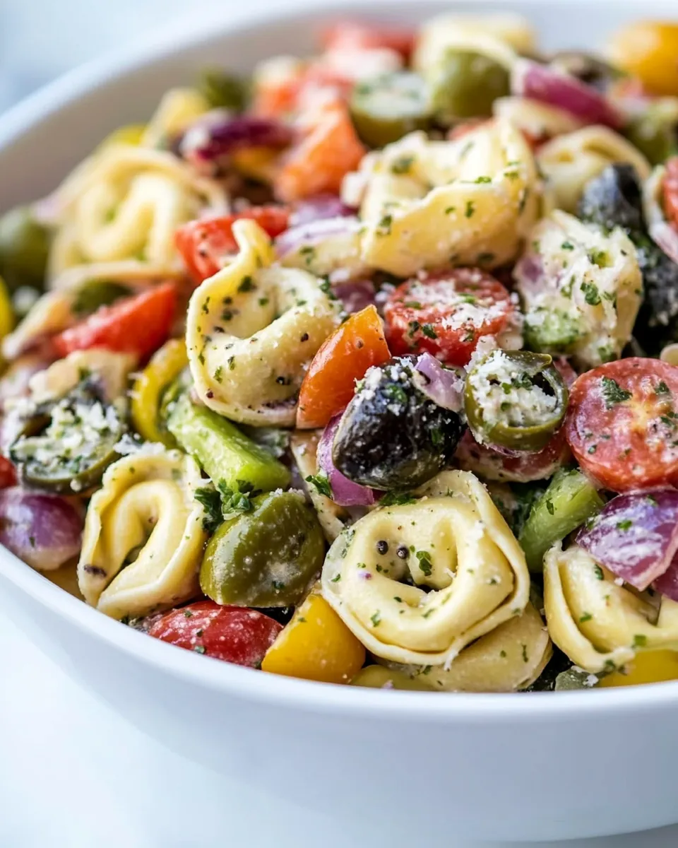 Delicious Easy Italian Tortellini Pasta Salad recipe photo