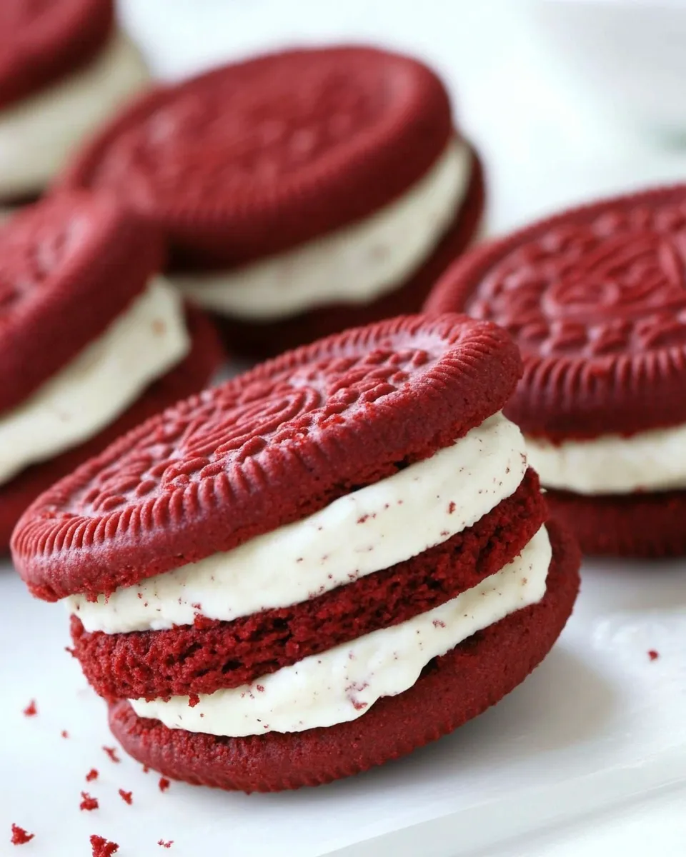 Delicious Homemade Red Velvet Oreos photo