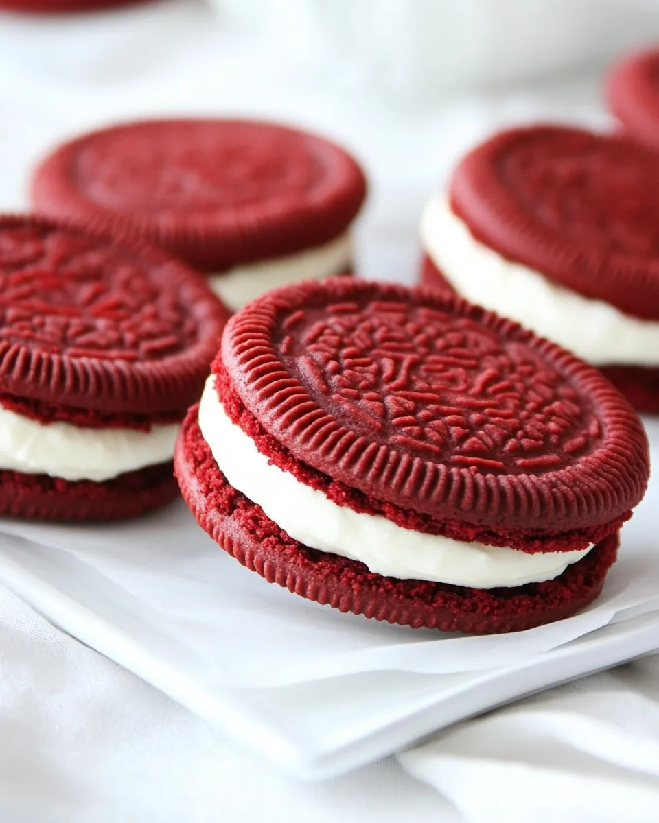 Easy Homemade Red Velvet Oreos recipe photo