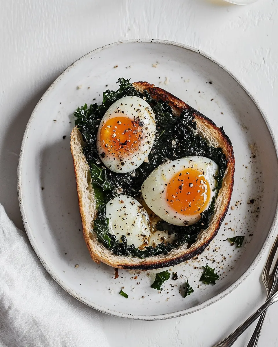 Homemade Kale Egg in a Hole photo