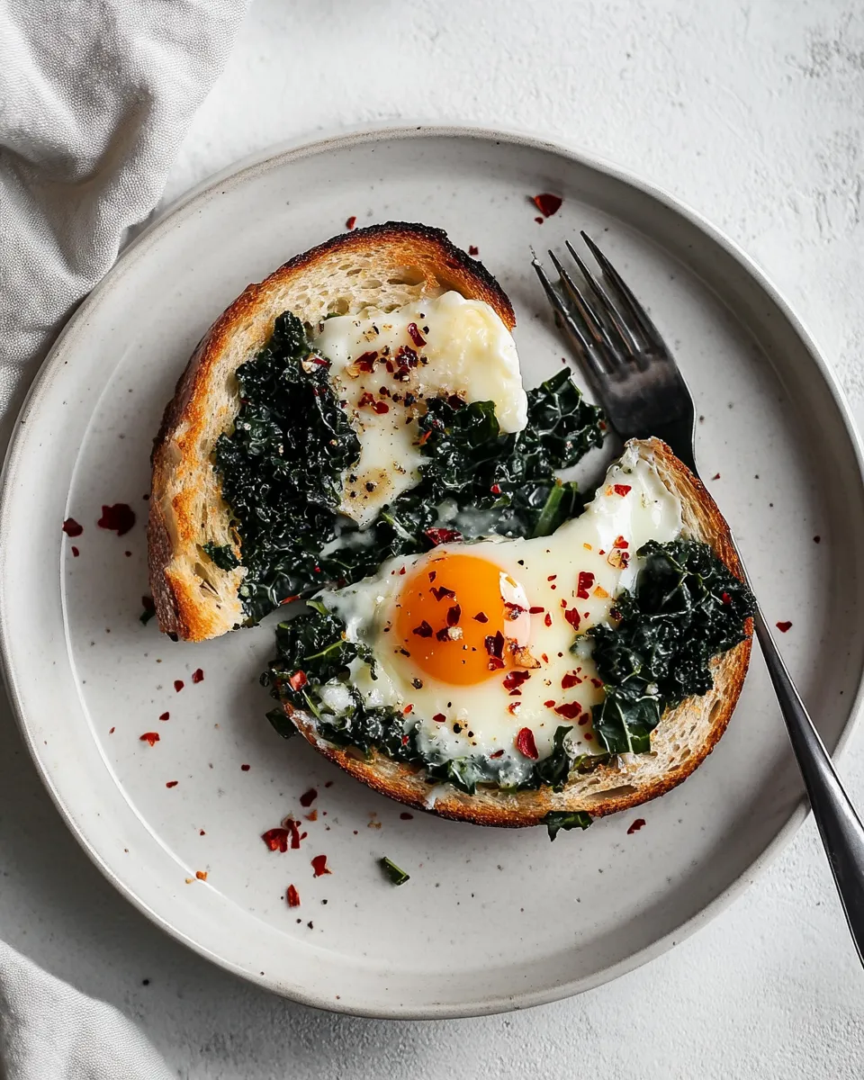 Classic Kale Egg in a Hole image