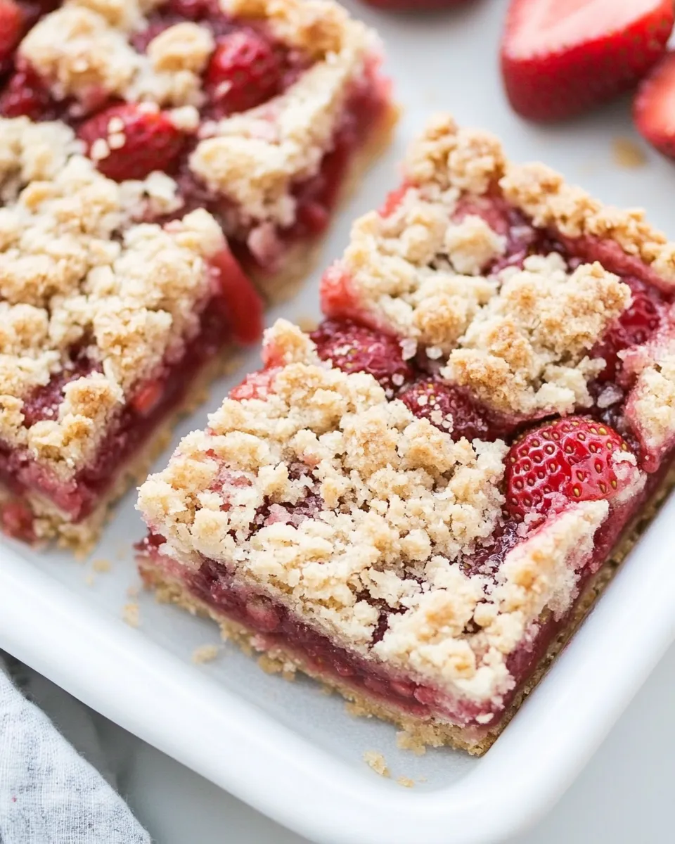 Easy Keto Strawberry Crumb Bars recipe image