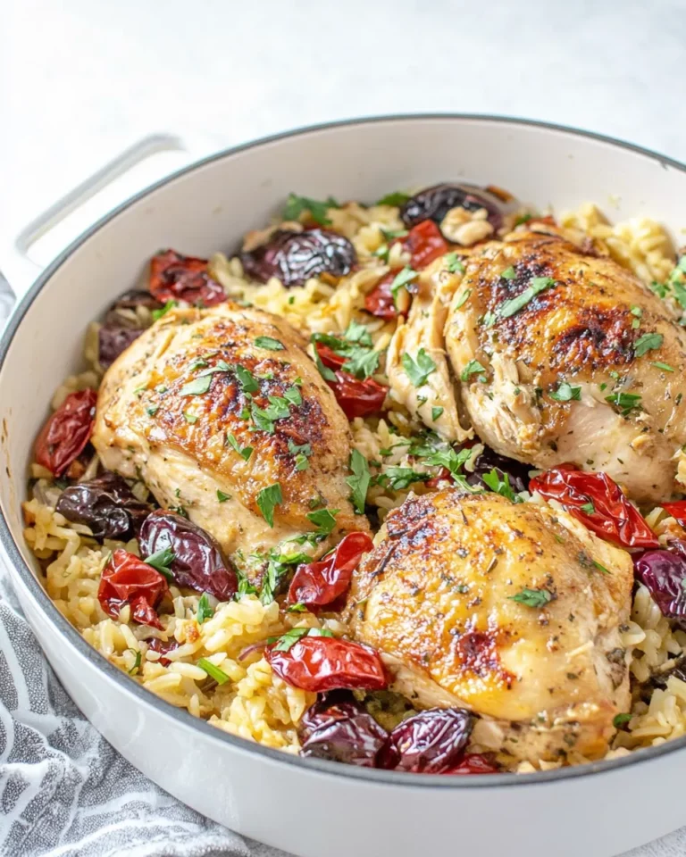 Homemade One-Pot Mediterranean Chicken and Rice photo